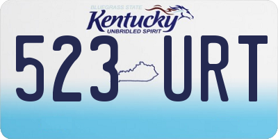 KY license plate 523URT