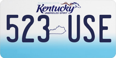 KY license plate 523USE