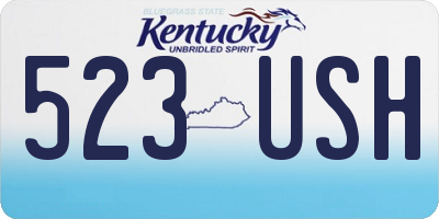 KY license plate 523USH