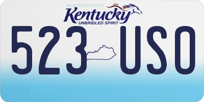 KY license plate 523USO