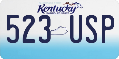 KY license plate 523USP