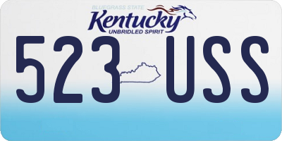 KY license plate 523USS
