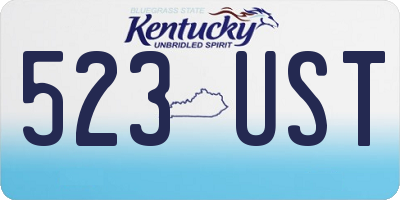 KY license plate 523UST