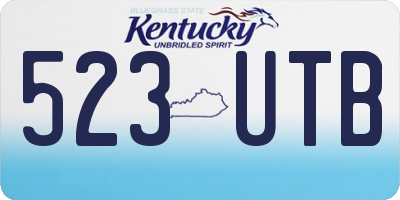 KY license plate 523UTB