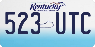 KY license plate 523UTC