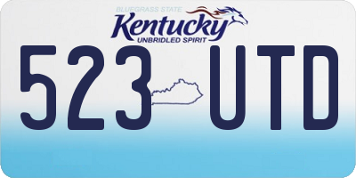 KY license plate 523UTD