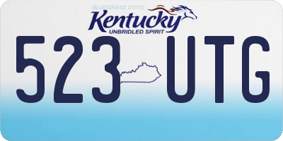 KY license plate 523UTG