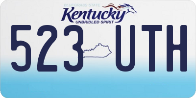 KY license plate 523UTH