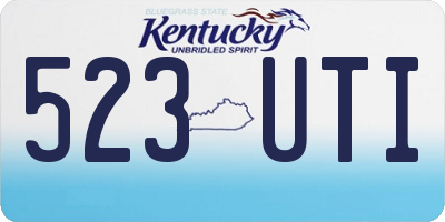 KY license plate 523UTI