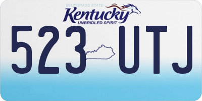 KY license plate 523UTJ