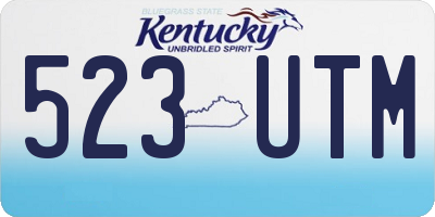 KY license plate 523UTM