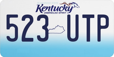 KY license plate 523UTP