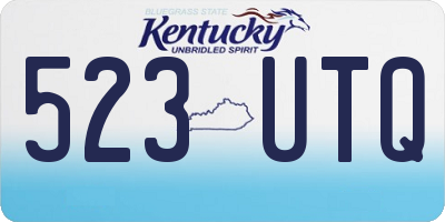 KY license plate 523UTQ