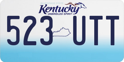 KY license plate 523UTT