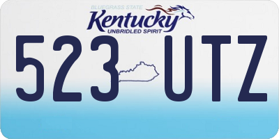 KY license plate 523UTZ