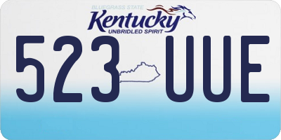 KY license plate 523UUE