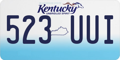 KY license plate 523UUI