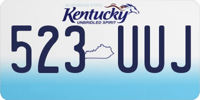 KY license plate 523UUJ