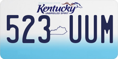 KY license plate 523UUM