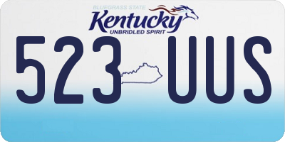KY license plate 523UUS