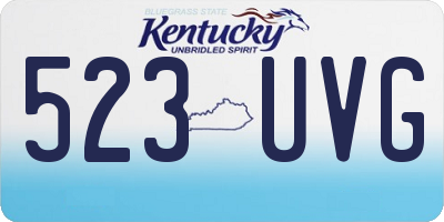 KY license plate 523UVG
