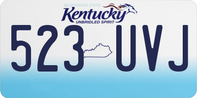 KY license plate 523UVJ