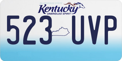 KY license plate 523UVP