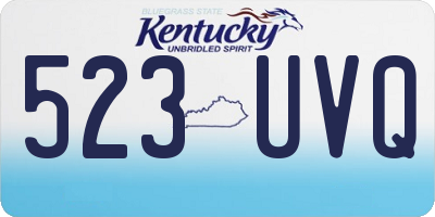 KY license plate 523UVQ