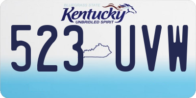 KY license plate 523UVW
