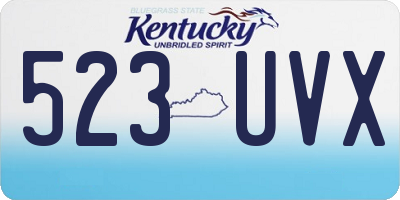 KY license plate 523UVX