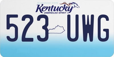KY license plate 523UWG
