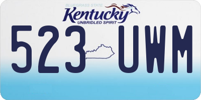 KY license plate 523UWM