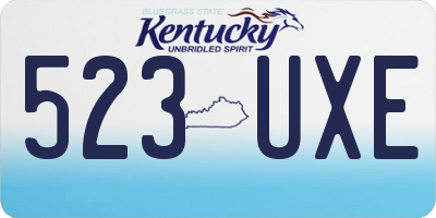 KY license plate 523UXE