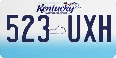 KY license plate 523UXH