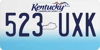 KY license plate 523UXK