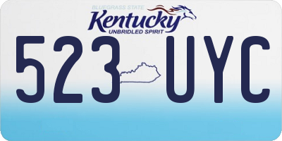 KY license plate 523UYC