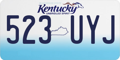 KY license plate 523UYJ