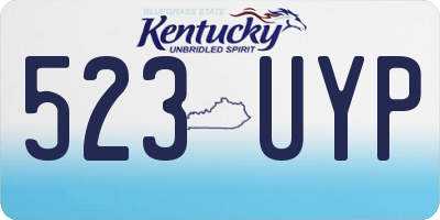 KY license plate 523UYP