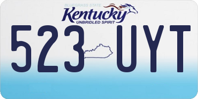 KY license plate 523UYT