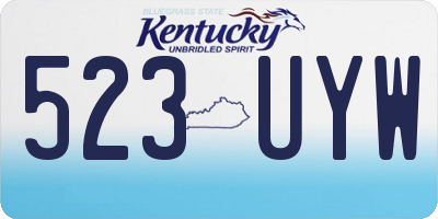 KY license plate 523UYW