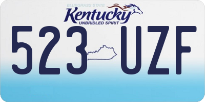 KY license plate 523UZF