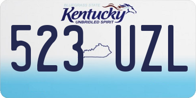 KY license plate 523UZL