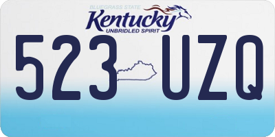 KY license plate 523UZQ
