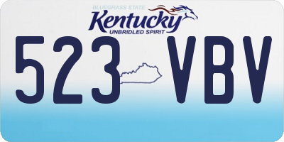 KY license plate 523VBV