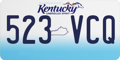 KY license plate 523VCQ