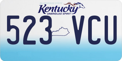 KY license plate 523VCU