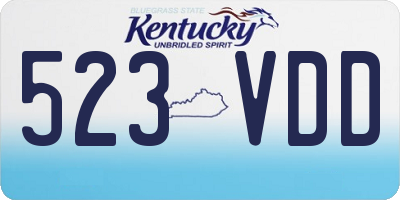 KY license plate 523VDD
