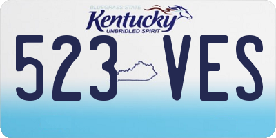 KY license plate 523VES