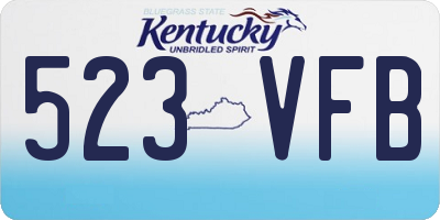 KY license plate 523VFB