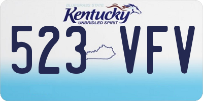 KY license plate 523VFV